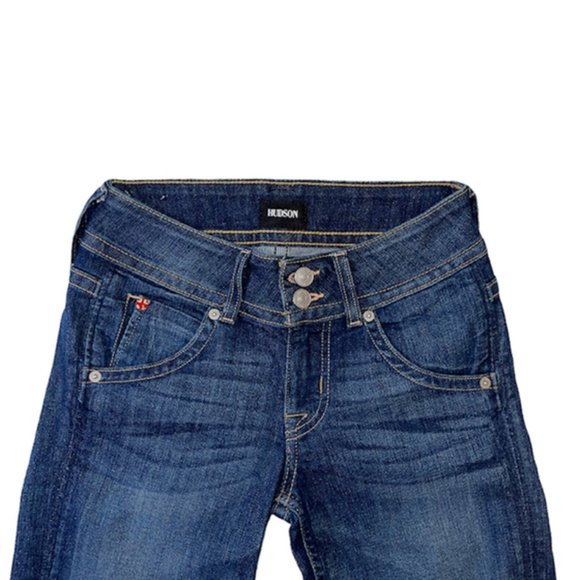 Hudson Mid Rise Signature Blue Denim Boot Cut Jeans Size 24 - Picture 6 of 16